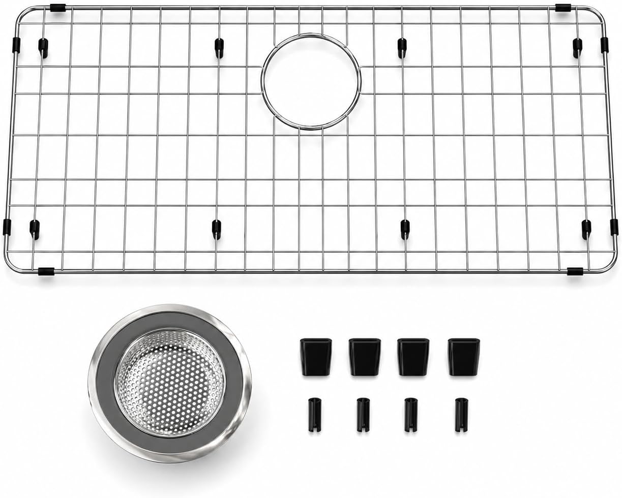 AUCT 14287 - iPEGTOP Sink Bottom Grid, Stainless Steel Sink Protector 26-