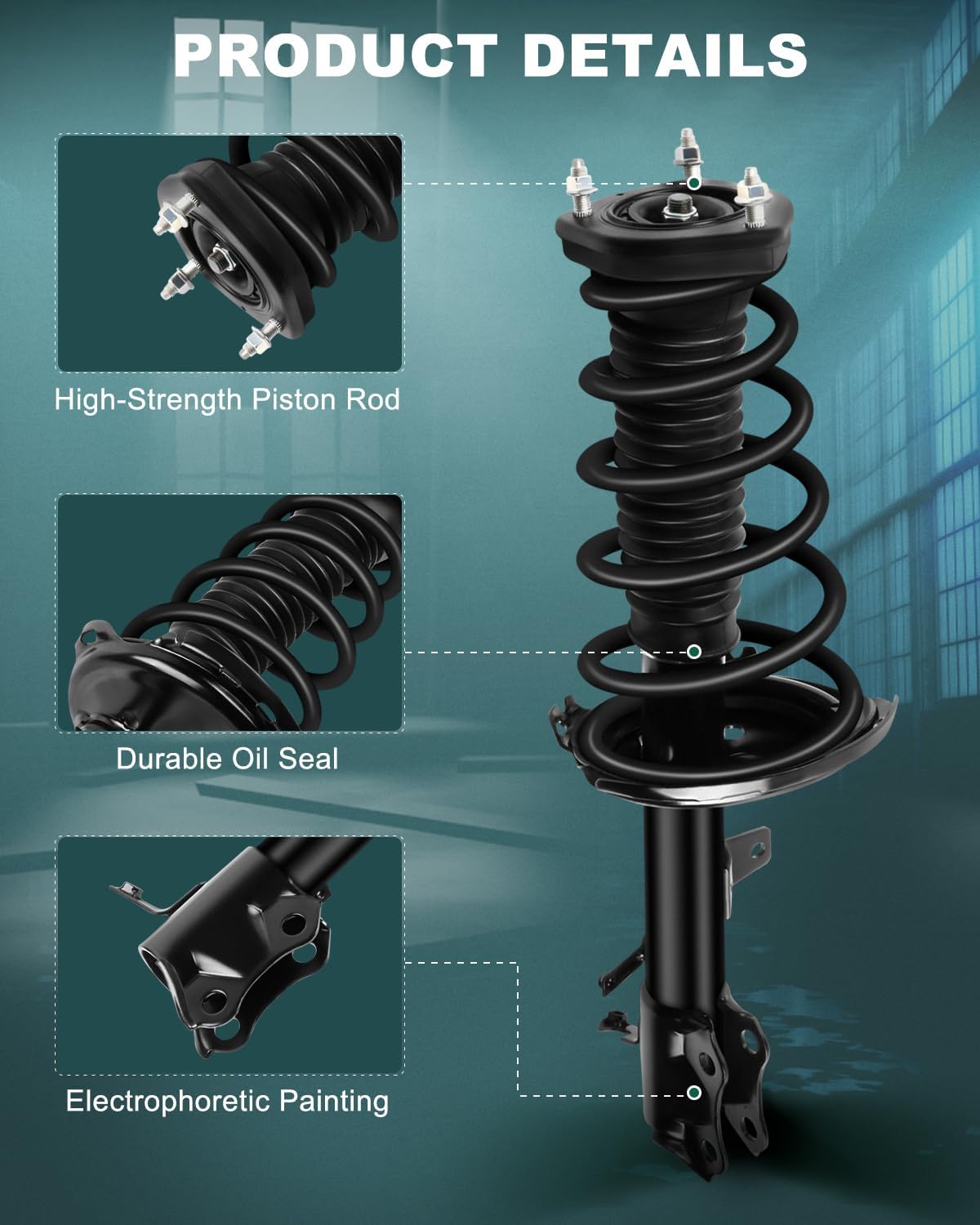 AUCT 14337 - $143 AUTOMUTO Rear Pair Complete Struts Spring Assembly Shoc - Image 2