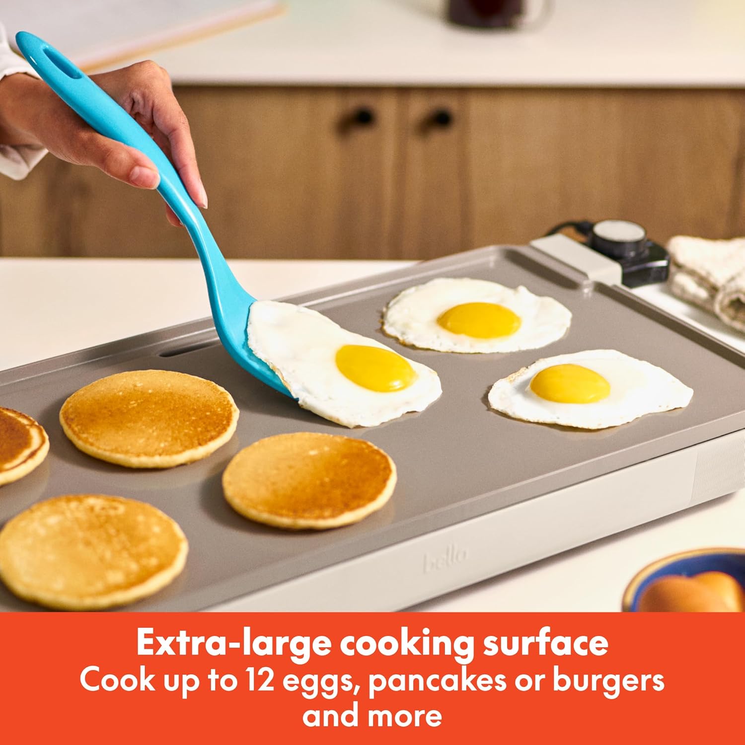 AUCT 12130 - bella 10" x 20" Electric Griddle with EverGood Ceramic Nons - Image 2