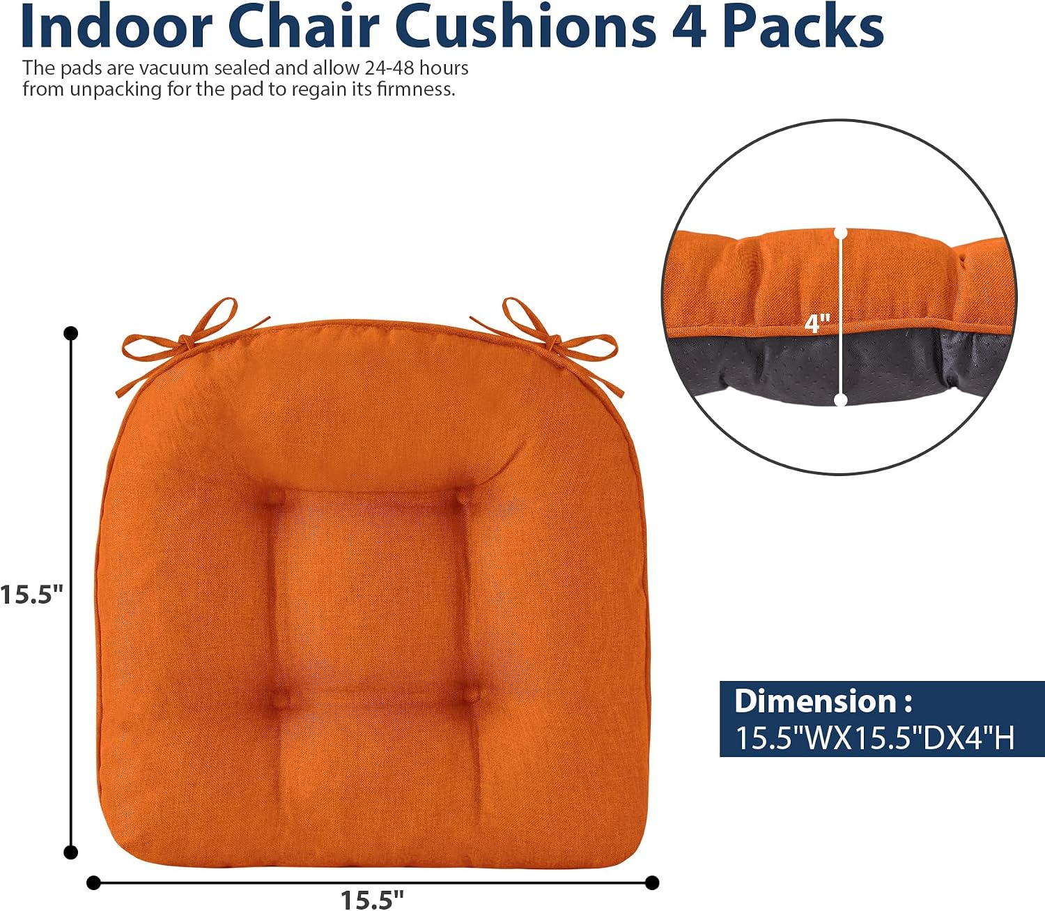 AUCT 13300 - $54 IASEAHK Chair Cushions for Dining Chairs, Seat Cushions - Image 2