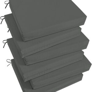 AUCT 13260 - $56 Basic Beyond Outdoor Chair Cushions Set of 6, Square Cor