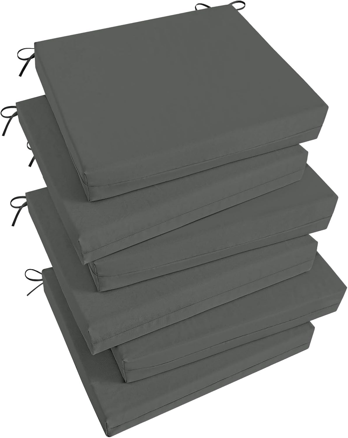 AUCT 13260 - $56 Basic Beyond Outdoor Chair Cushions Set of 6, Square Cor