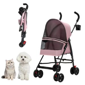 AUCT 13768 - $60 Pet Stroller for Small Dogs and Cats,CYUmail 4 Wheels Fo