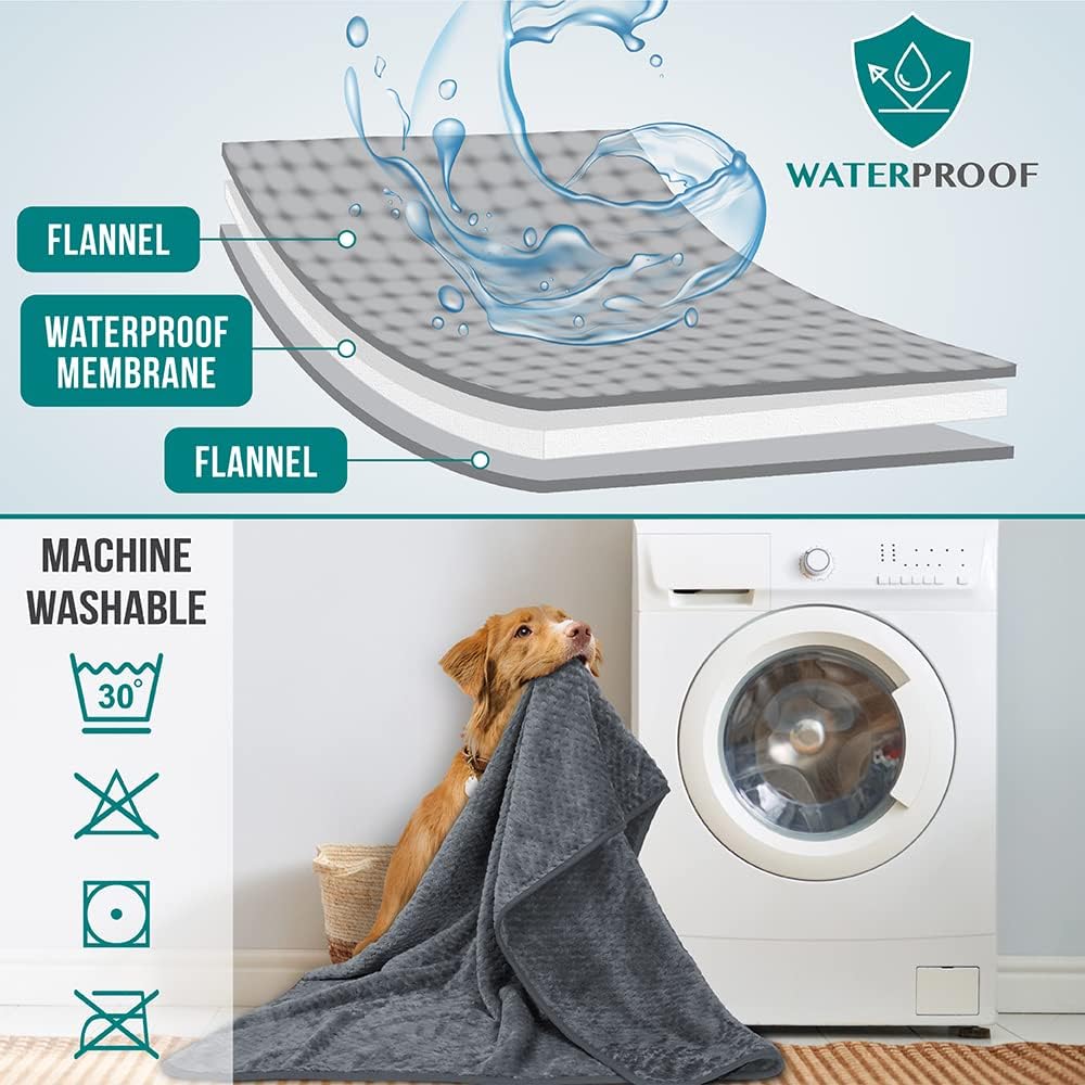AUCT 12098 - PetAmi Waterproof Dog Blanket, Leakproof XL Pet Blanket for - Image 4