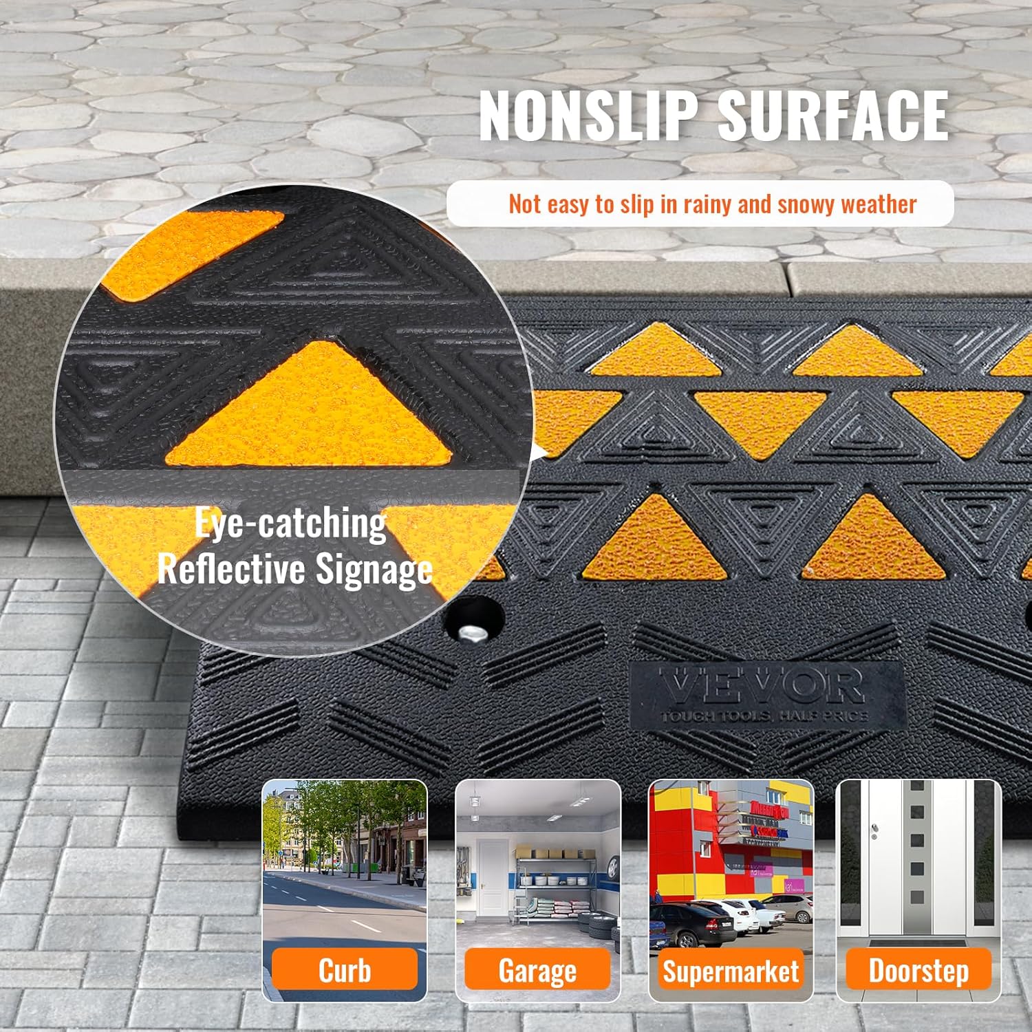 AUCT 12332 - VEVOR Rubber Curb Ramp 6' Rise Height Sidewalk Threshold Ram - Image 4