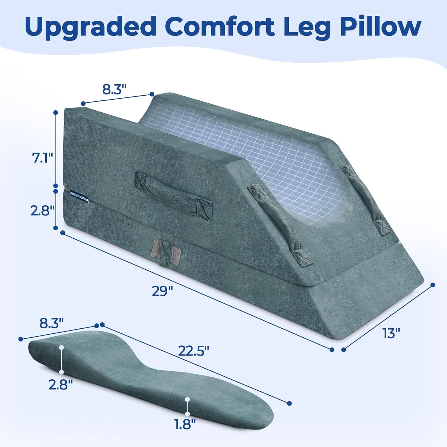 AUCT 12395 - KingPavonini 4-Height Adjustable Leg Elevation Pillows for A - Image 4