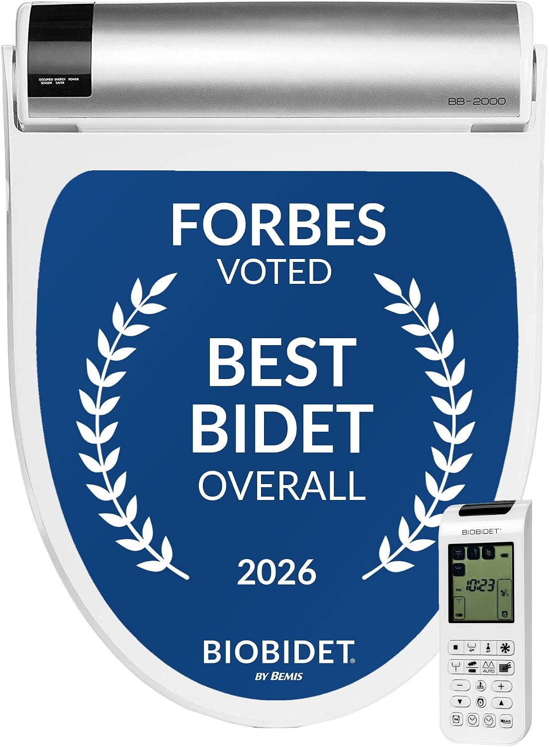 AUCT 14294 - $459 Bio Bidet BB2000 Bliss Electric Bidet Toilet Seat, Warm