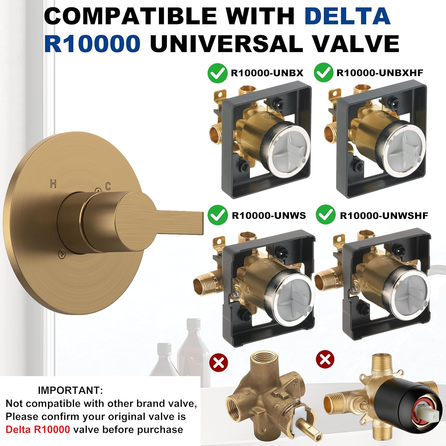 AUCT 14314 - $109 Replacement for Delta 13/14 Series Shower Trim Kit, Com - Image 4