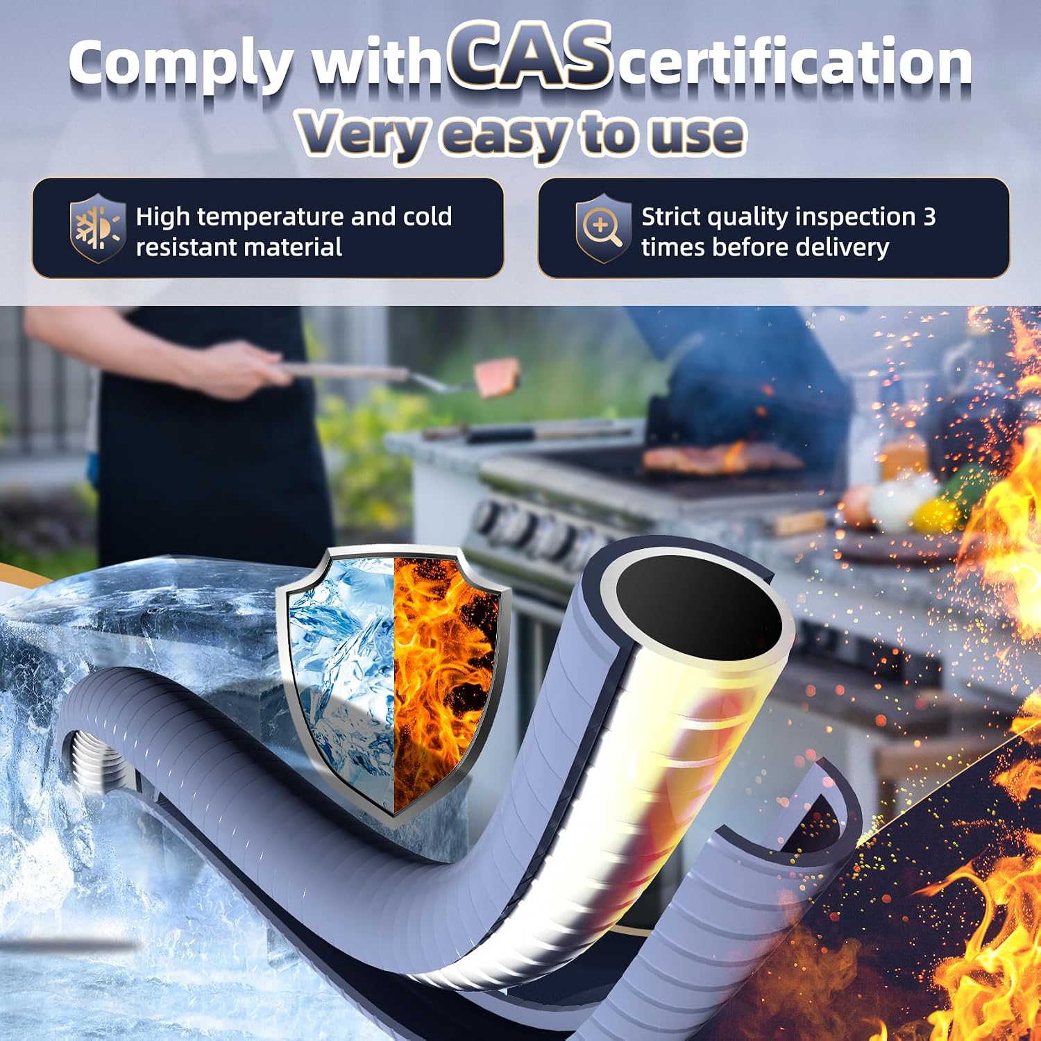 AUCT 14321 - $140 24FT 30FT 50FT 3/4" ID Natural Gas Hose, 3/4" ID Natura - Image 4