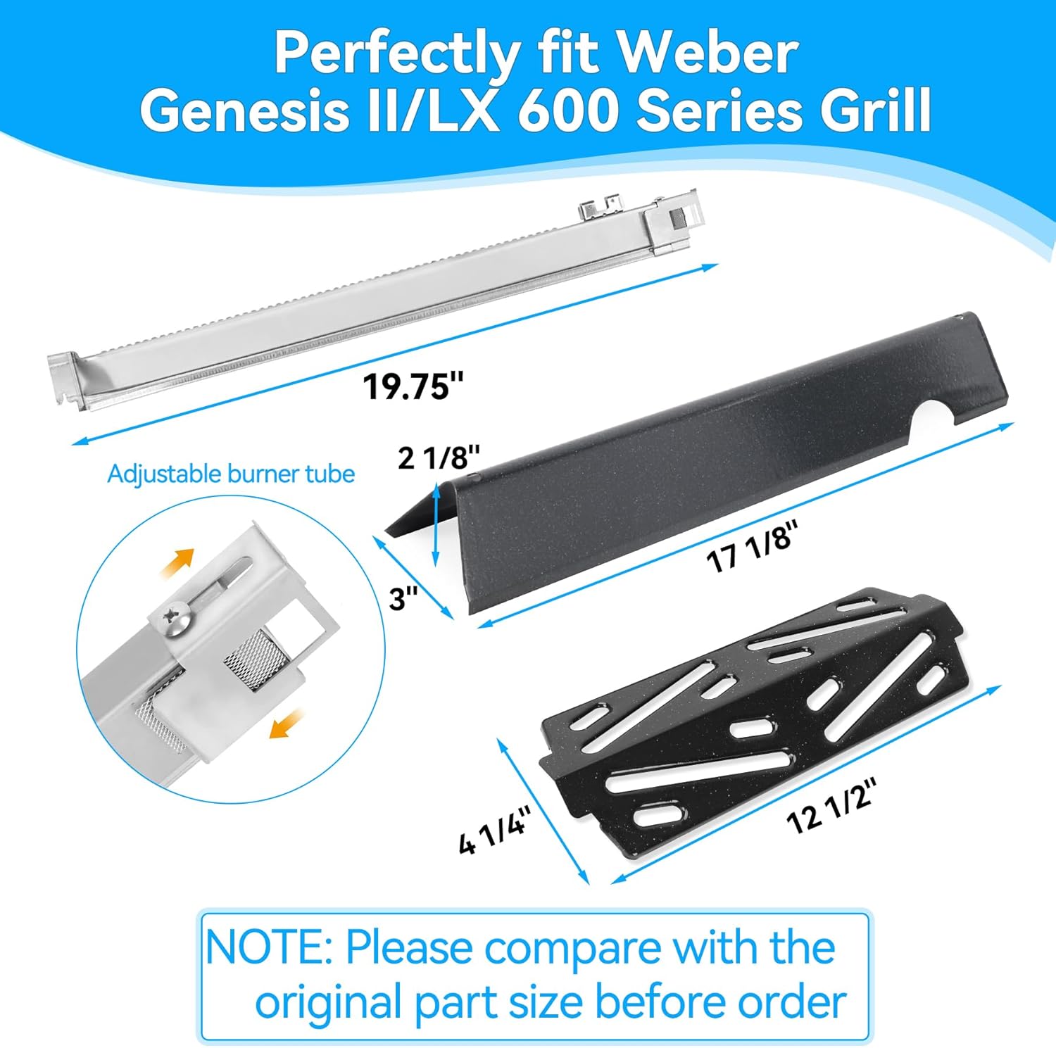AUCT 12178 - $130 SafBbcue Grill Parts Kit for Weber Genesis II 600 Serie - Image 3