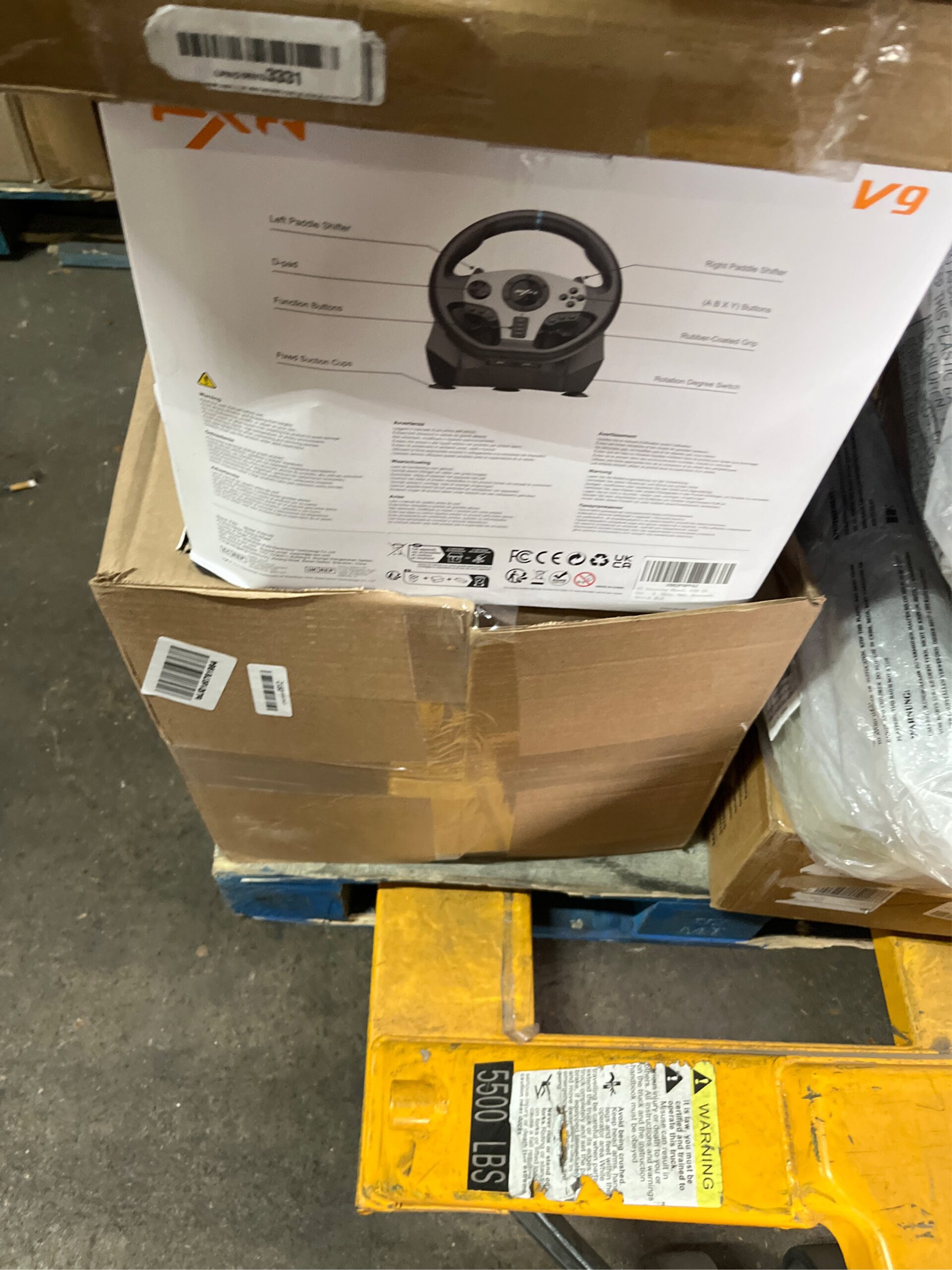 AUCT 13399 - $150 PXN V9 Steering Wheel for PC, PS4, Xbox, Switch - Unive - Image 5
