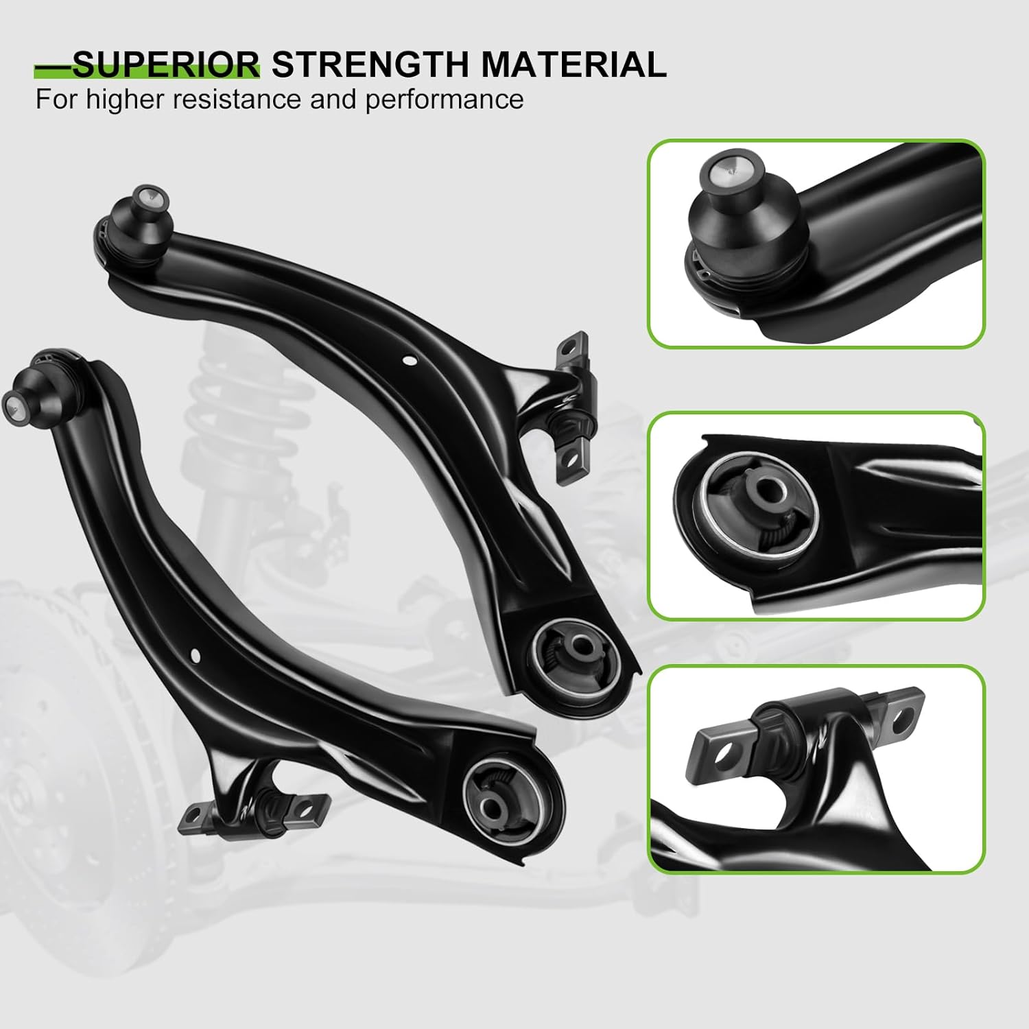 AUCT 14215 - $77 SCITOO 8pcs Front Suspension Kit Lower Control Arm with - Image 3