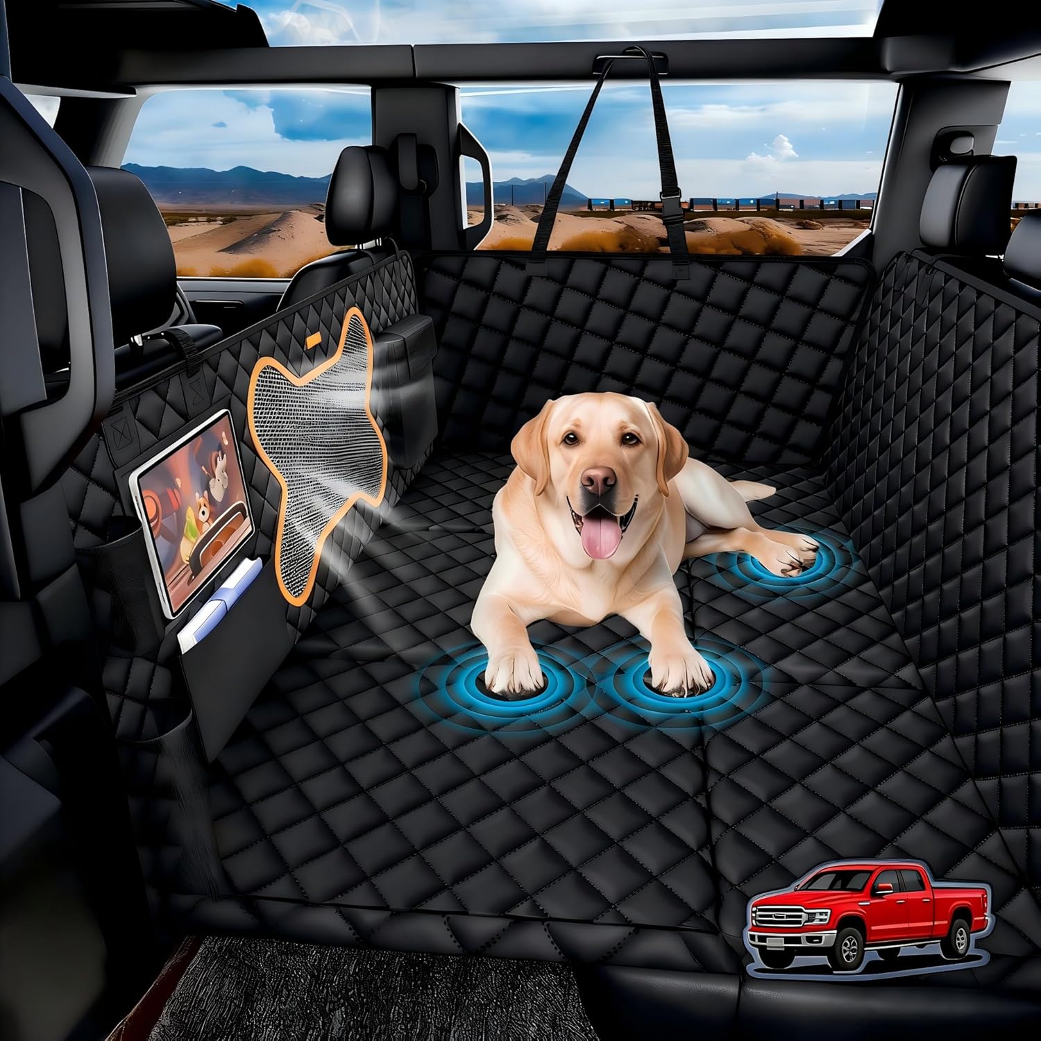 AUCT 12367 - Truck Dog Seat Cover for Full Size F150/RAM1500/Silverado, X