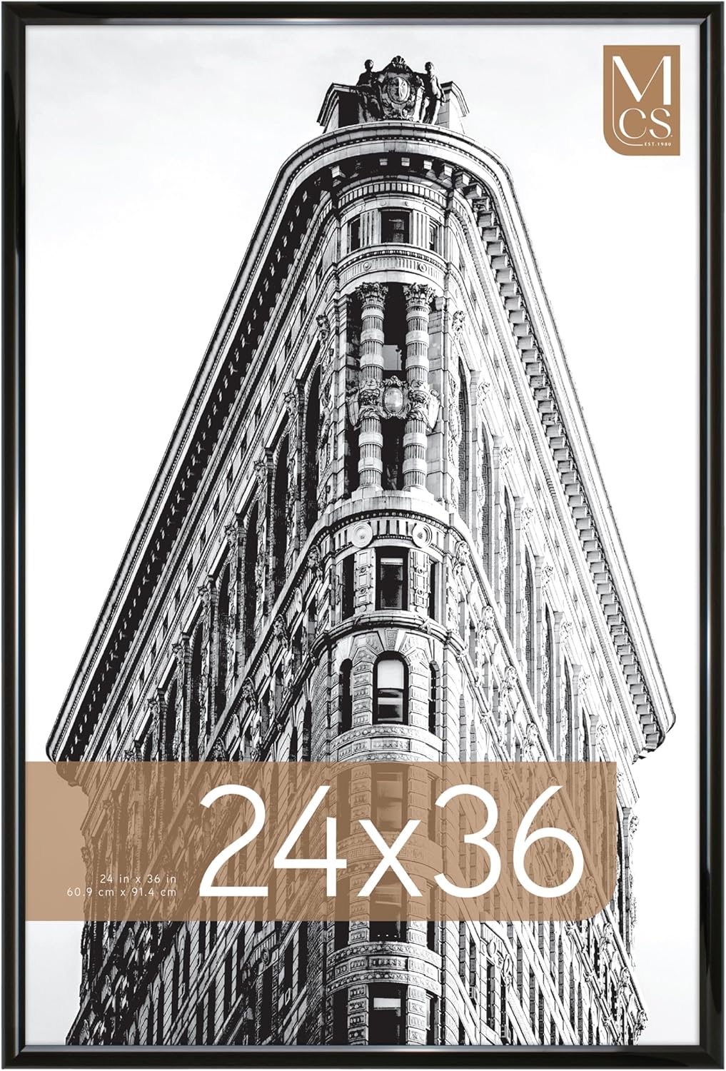 AUCT 12703 - MCS Trendsetter 24x36 Poster Frame Black High-Gloss, Vertica