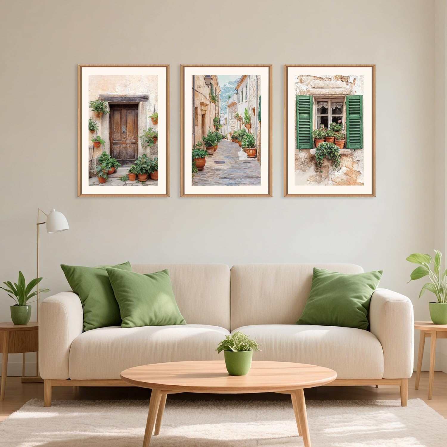 AUCT 14325 - $63 BICERE Large Vintage Italy City Framed Canvas Wall Art,N - Image 2