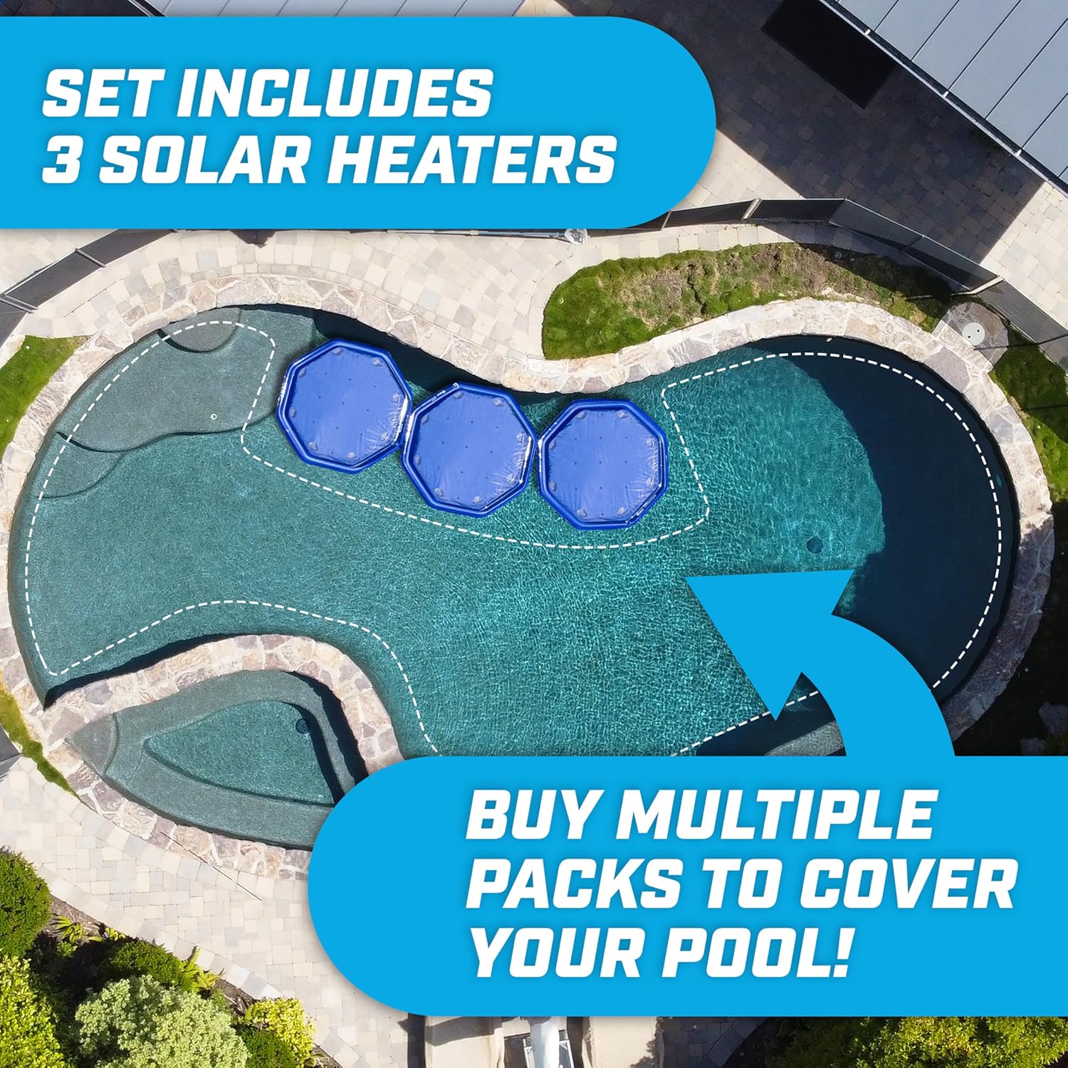 AUCT 14418 - $80 GoFloats V2 Inflatable Solar Pool Heaters for Affordable - Image 2