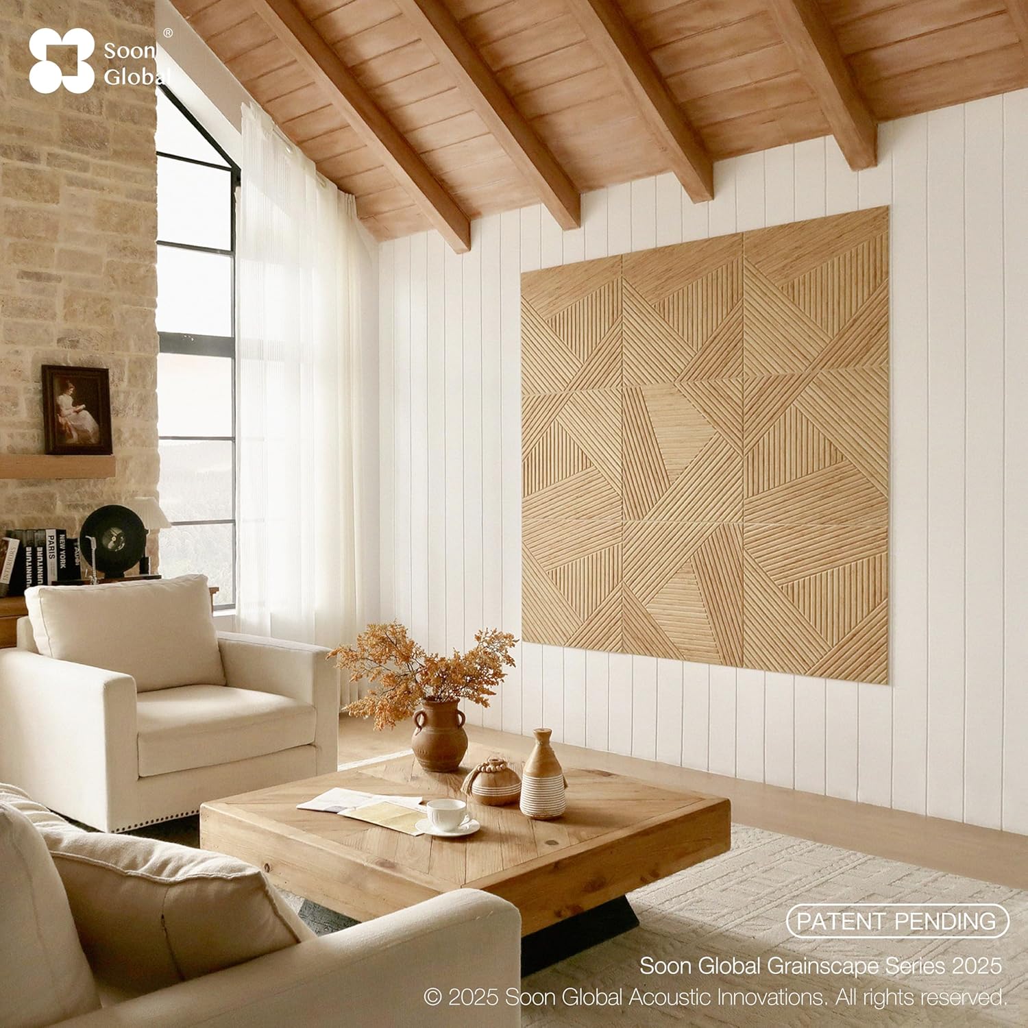 AUCT 12469 - $107 Soon Global Acoustical Wall Panels, 6-Piece 23.62 X 23. - Image 2