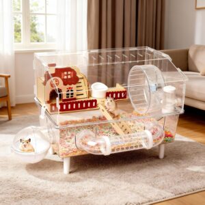 AUCT 13210 - $54 Large Hamster Cage 9 in 1 with All Accessories, 2-Layer