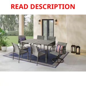 AUCT 14295 - $499 Hampton Bay Westgrove 7-Peice Metal Sling Outdoor Dinin