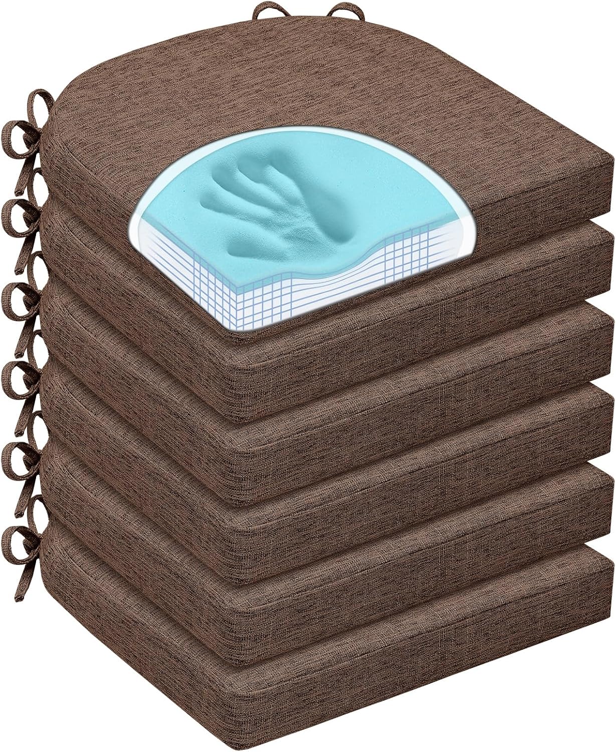 AUCT 13362 - $74 Chair Cushions for Dining Chairs, Non Slip Chair Pads wi