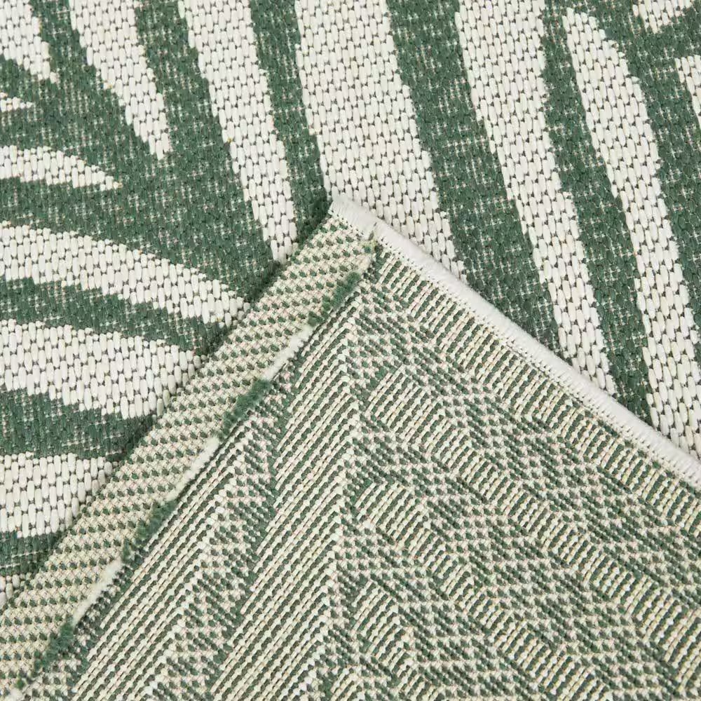 AUCT 14259 - $123 Hampton Bay Green 8 ft. x 10 ft. Palm Indoor/Outdoor Ar - Image 3