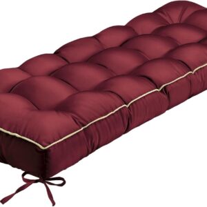 AUCT 13254 - Outdoor Bench Cushion, Tufted Patio Seat Pad for Garden Benc