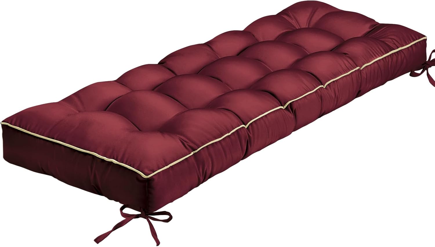 AUCT 13254 - Outdoor Bench Cushion, Tufted Patio Seat Pad for Garden Benc