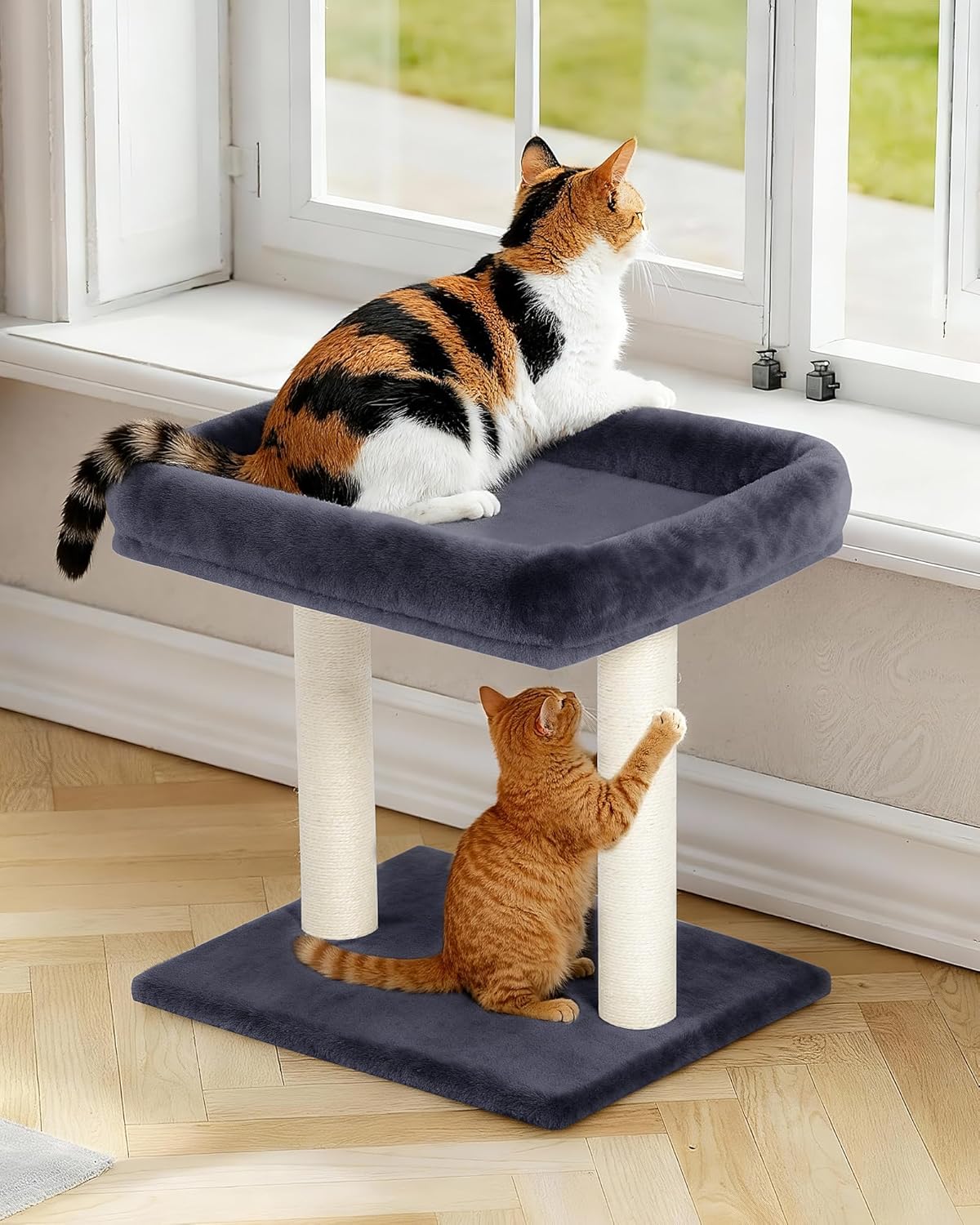 AUCT 13393 - Cat Tree with Large Top Perch Bed (19" 15.8"), Small Cat Tow - Image 4