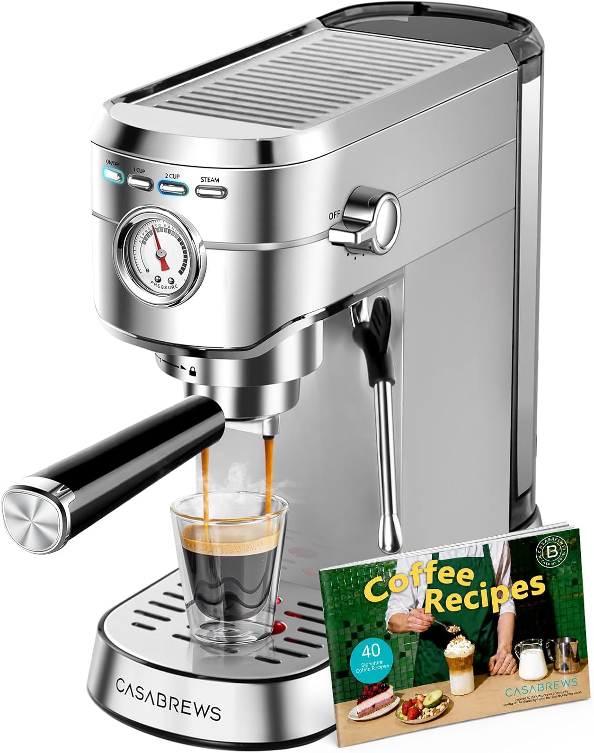 AUCT 13238 - $129 CASABREWS CM5418 Espresso Machine 20 Bar, Compact Espre