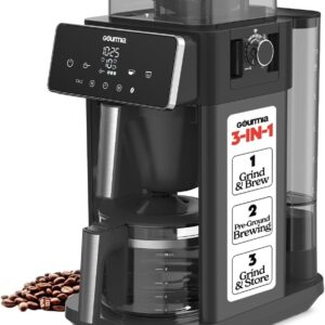 AUCT 13345 - $140 Gourmia 10 Cup Grind & Brew Coffee Maker - Built-In Bur