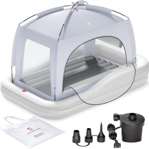 AUCT 13394 - $63 QPAU Inflatable Portable Kids Air Mattress, Ideal for Ho