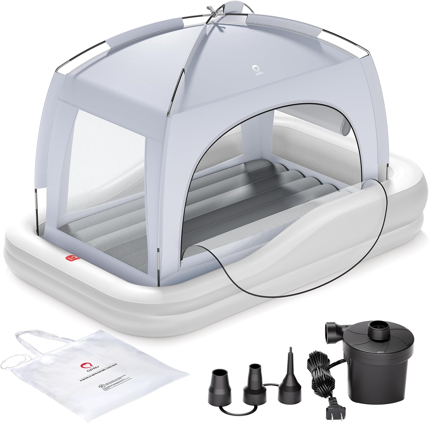 AUCT 13394 - $63 QPAU Inflatable Portable Kids Air Mattress, Ideal for Ho