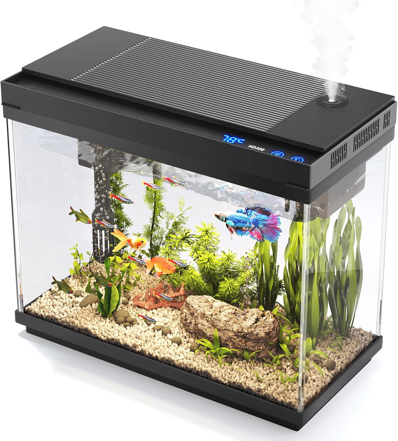 AUCT 12429 - $60 Vehipa Fish Tank, 2.4 Gallon Fish Aquarium, Fish Tank St