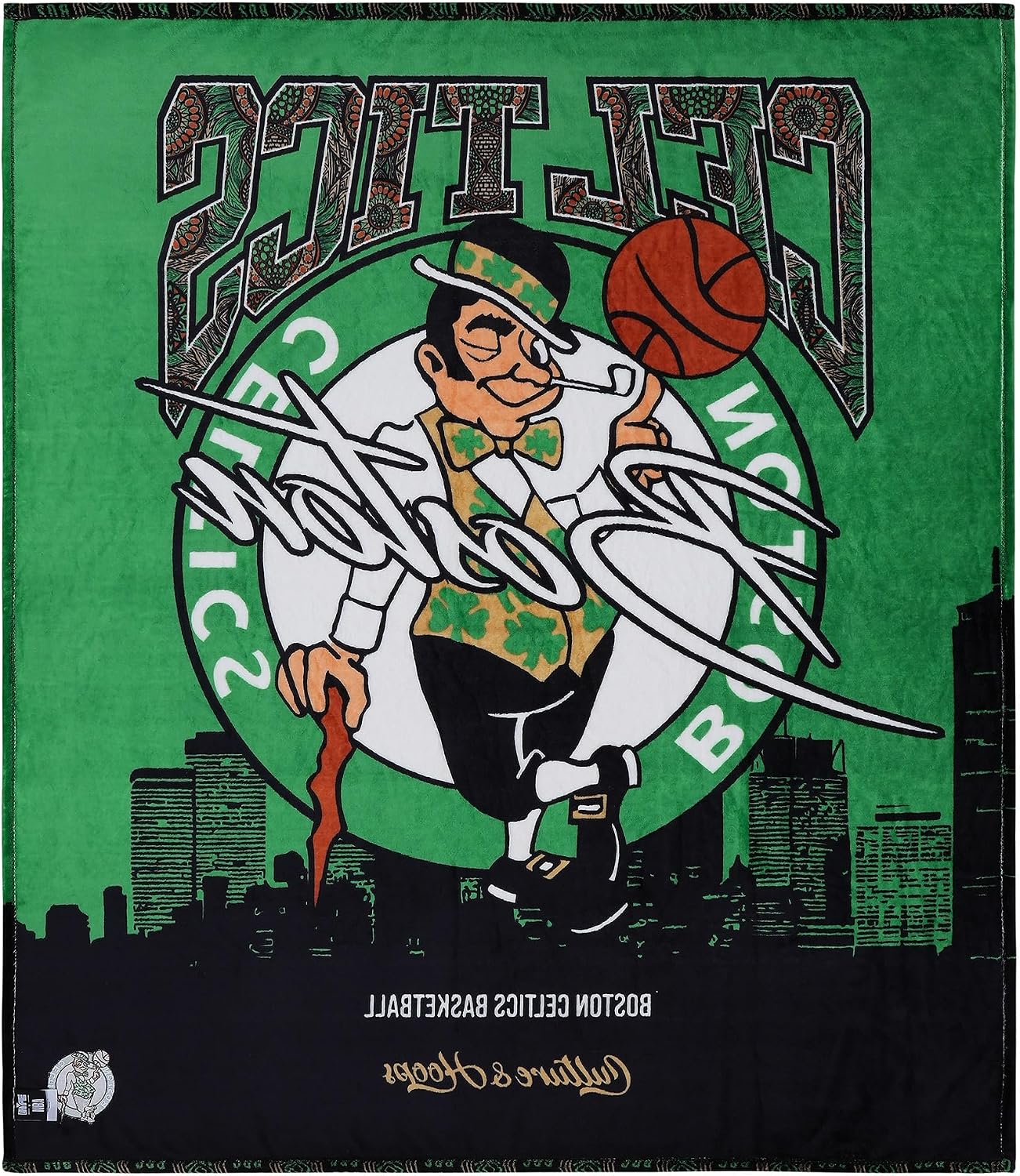 AUCT 13406 - NEW YORK KNICKS NOT CELTICS Two Hype NBA Throw Blanket Ult - Image 3