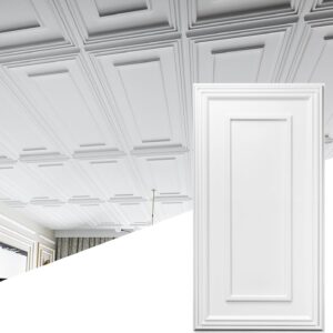 AUCT 14323 - $82 Art3d Drop Ceiling Tiles, 24x48in. White (12-Pack), Poly