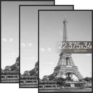 AUCT 14379mm - upsimples 22.375 x 34 Poster Frame Black 3 Pack, Scratch-Pro
