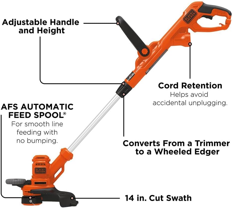 AUCT 14274 - $58 BLACK+DECKER Weed Wacker with Auto Feed, 14-Inch 2 in 1 - Image 2