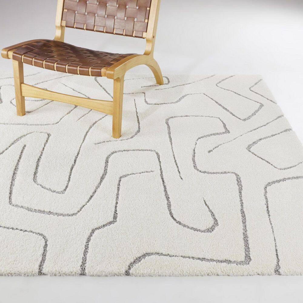 AUCT 13415r - $103 Tanya Grey 5 ft. 3 in. x 7 ft. Abstract Area Rug - Image 2