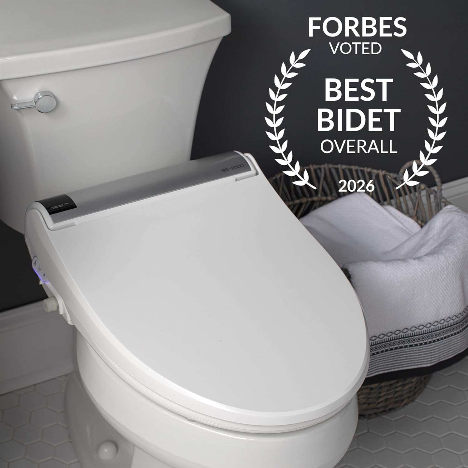 AUCT 14294 - $459 Bio Bidet BB2000 Bliss Electric Bidet Toilet Seat, Warm - Image 2