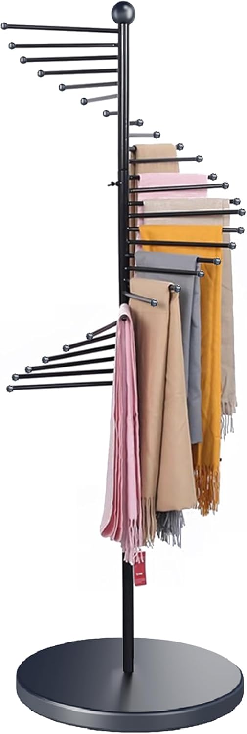 AUCT 13305 - $95 Freestanding Scarf Display Rack, Metal Scarf Racks, Spir