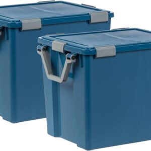 AUCT 14218 - $68 IRIS USA WeatherPro 103 Qt Eco-Friendly Storage Bins wit