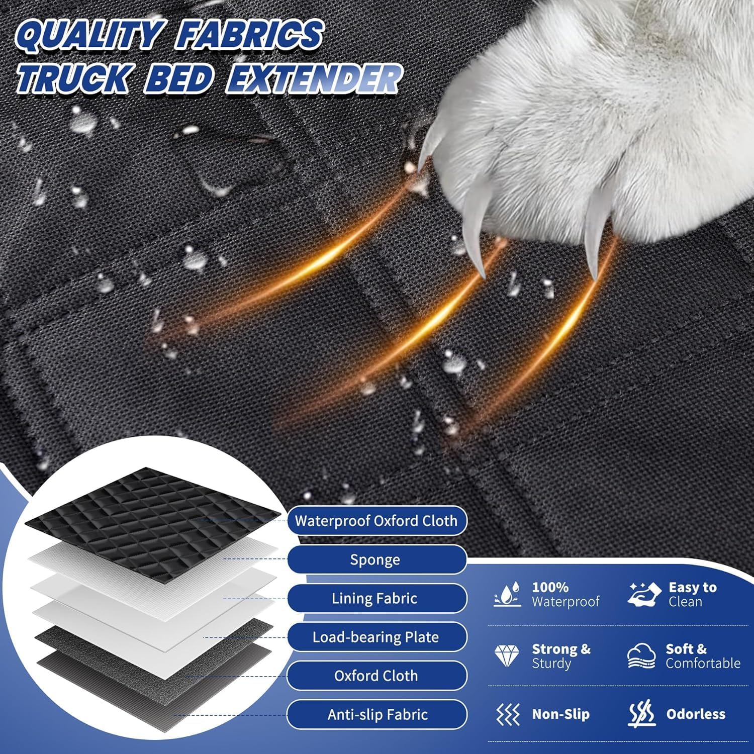 AUCT 12367 - Truck Dog Seat Cover for Full Size F150/RAM1500/Silverado, X - Image 3