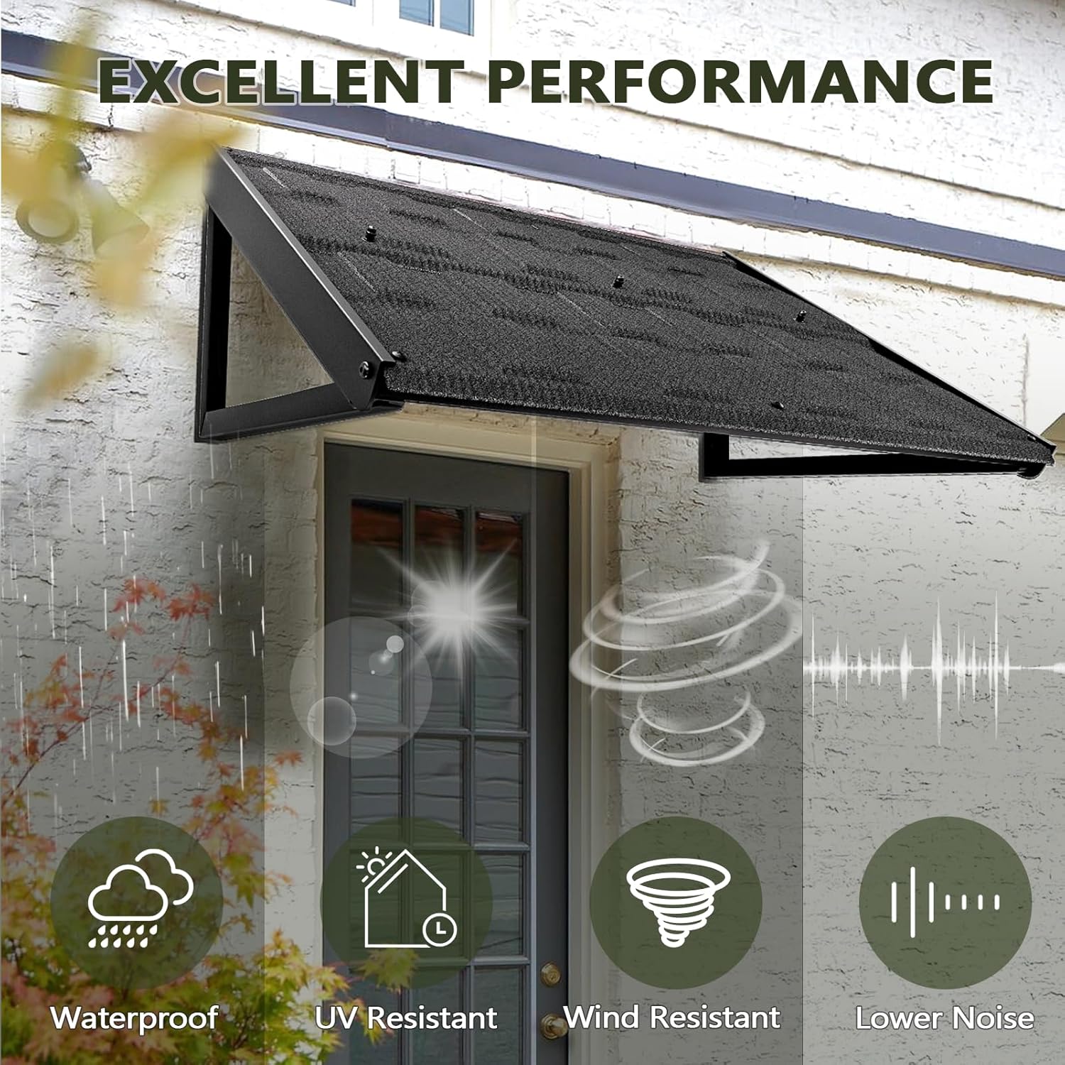 AUCT 12165 - $229 Metal Awnings 52" W x 31" H, Tile Shaped Metal Awning f - Image 3