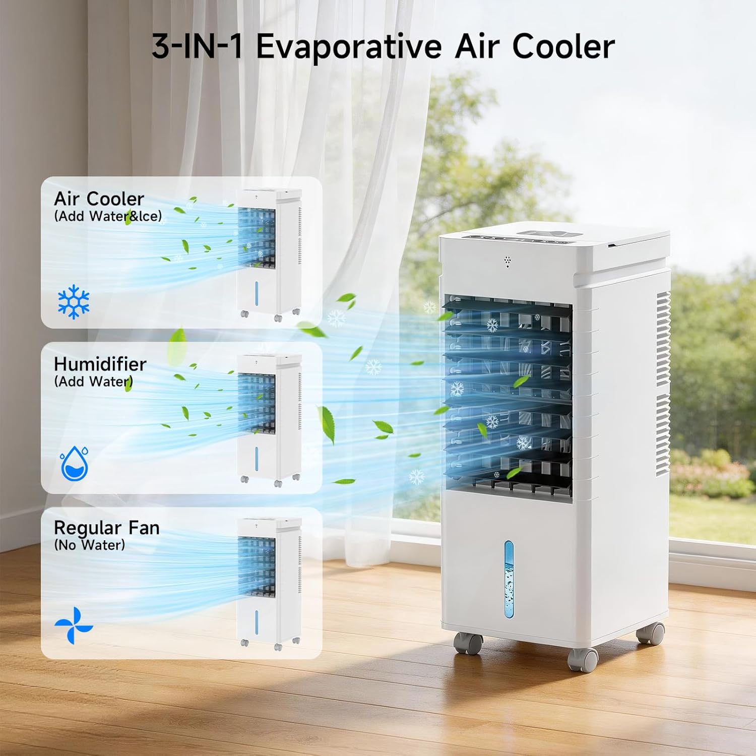 AUCT 13944 - $90 Portable Air Conditioners, 3-IN-1 Evaporative Air Cooler - Image 2