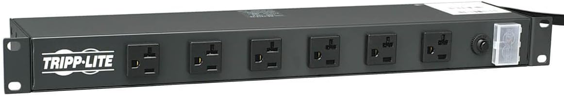 AUCT 13506 - $121 Tripp Lite 12-Outlet Rackmount PDU Power Strip, Six Fro