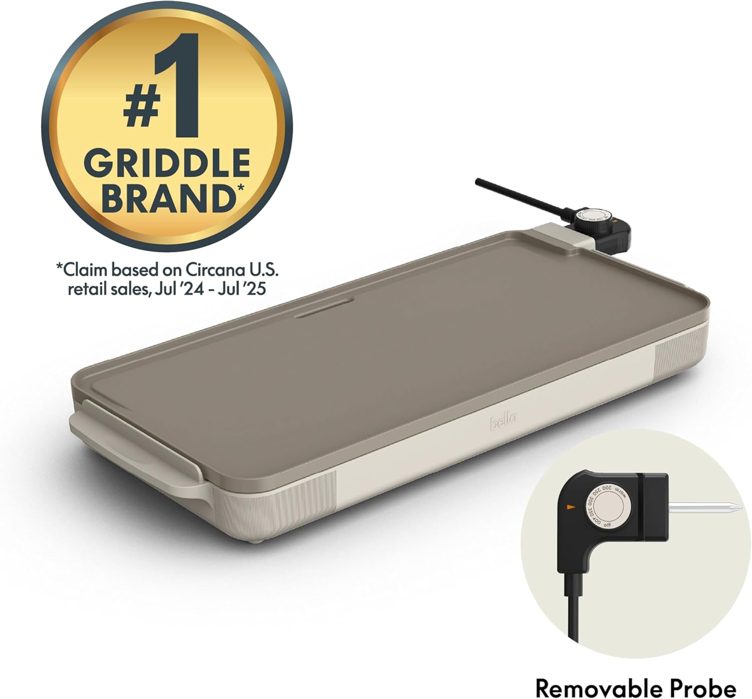 AUCT 12130 - bella 10" x 20" Electric Griddle with EverGood Ceramic Nons - Image 3