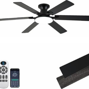 AUCT 13668 - $60 Ceiling Fans with Lights,54 Inch Low Profile Ceiling Fan