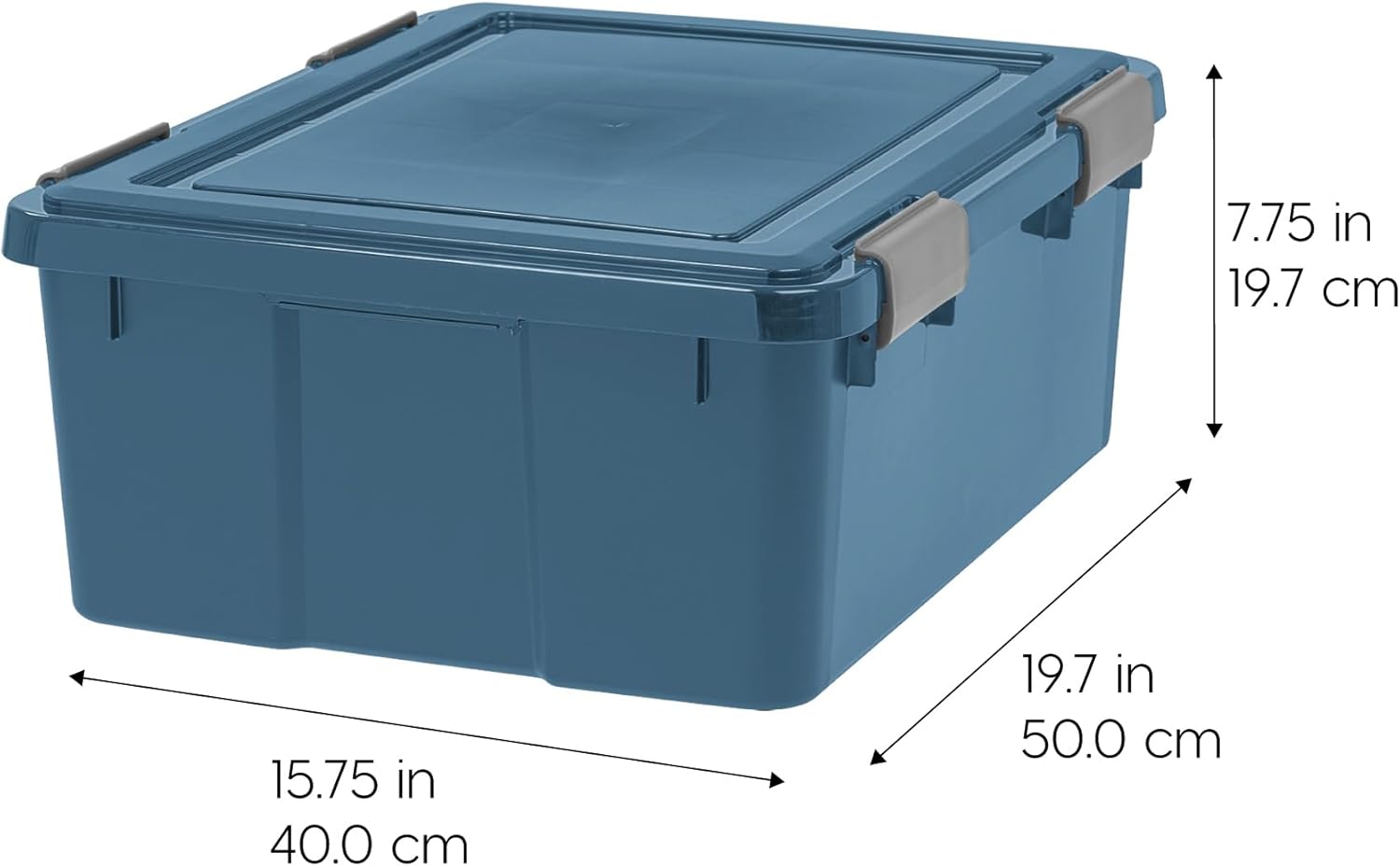 AUCT 12493 - $80 IRIS USA WeatherPro 31 Qt Eco-Friendly Storage Bins with - Image 2