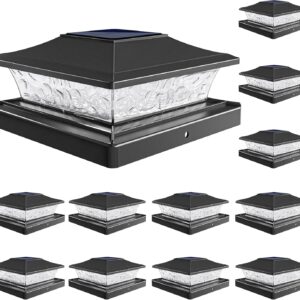 AUCT 13252 - $81 VOLISUN Solar Post Cap Lights Outdoor 4x4/6x6 Wooden/Vin