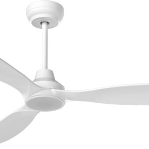 AUCT 12335 - $140 Ovlaim 52 Inch White Ceiling Fans with Lights and Remot